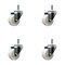 Service Caster 3 Nylon Wheel Swivel 7/16'' Grip Ring Stem Caster Set, 4PK SCC-GR20S314-NYS-716138-4 - alternate 1